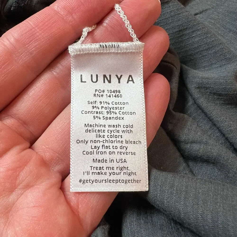 LUNYA Cool Short Eclipse Gray Pocket Cotton Blend Pull On Lounge Sleep XS NEW - Picture 7 of 9